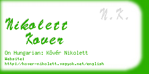 nikolett kover business card